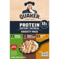 Quaker Protein Instant Oatmeal Variety Pack, 6 count, 12.7 oz