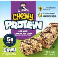 Quaker Chewy Protein Granola Bars Caramel Chocolate Chip, 5.6 Oz, 5.6 Ounce