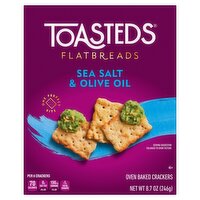 Toasteds Sea Salt & Olive Oil Oven Baked Crackers, 8.7 oz