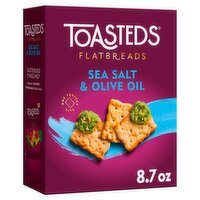 Toasteds Sea Salt & Olive Oil Oven Baked Crackers, 8.7 oz