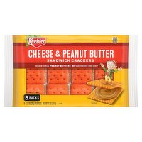 Keebler Cheese & Peanut Butter Sandwich Crackers, 1.38 oz, 8 count