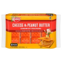 Keebler Cheese & Peanut Butter Sandwich Crackers, 1.38 oz, 8 count