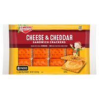 Keebler Cheese & Cheddar Sandwich Crackers, 1.38 oz, 8 count