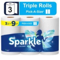 Sparkle Pick-A-Size Paper Towels, 3 Triple Rolls