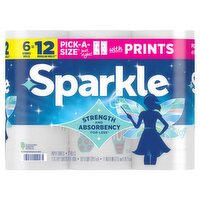 Sparkle Pick-a-Size Paper Towels, Multi-Color, 6 Double Rolls