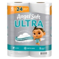 Angel Soft Ultra Unscented Bathroom Tissue, 6 count