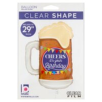 Betallic Clear Shape Cheers It's Your Birthday Balloon