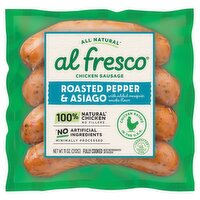 Alfresco Roasted Pepper & Asiago with Mesquite Smoke Chicken Sausage, 4 count, 11 oz, 11 Ounce