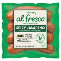 Alfresco Spicy Jalapeño with Jalapeño's and Roasted Peppers Chicken Sausage, 4 count, 11 oz