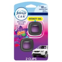 Febreze Car Moonlight Breeze Vent Clips Air Freshener, 0.06 fl oz, 2 count