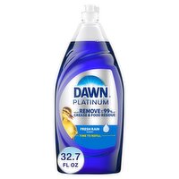 Dawn Platinum Fresh Rain Scent Dishwashing Liquid, 32.7 fl oz, 32.7 Fluid ounce