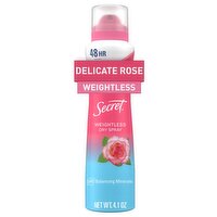 Secret Dry Spray Antiperspirant and Deodorant for Women, Wild Rose and Argan Oil, 4.1oz