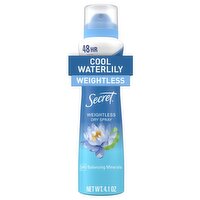 Secret Dry Spray Antiperspirant and Deodorant for Women, Waterlily and Argan Oil, 4.1oz.