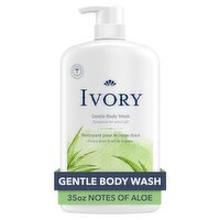 Ivory Gentle Body Wash, Notes of Aloe, 35oz, 35 Fluid ounce