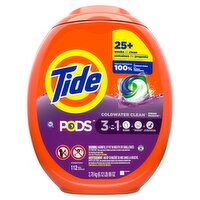 Tide Pods 3 in 1 Coldwater Clean Spring Meadow Detergent, 112 count, 98 oz