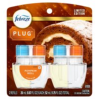 Febreze Plug Pumpkin Roll Scented Oil Refill Limited Edition, 0.87 fl oz, 2 count