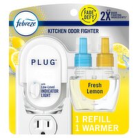 Febreze Plug Kitchen Odor Fighter Scented Oil Refill, 0.87 fl oz, 2 count