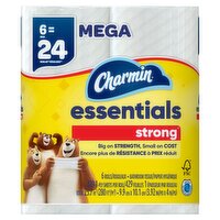 Charmin Essentials Strong Bathroom Tissue Mega Rolls, 6 count