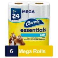 Charmin Essentials Soft Mega Toilet Paper, 6 count

