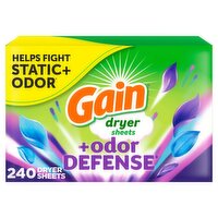 Gain Super Fresh Blast Dryer Sheets, 6.3 x 8.7 inches, 240 count