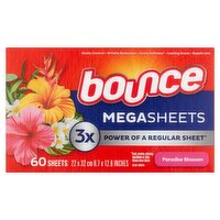 Bounce Paradise Blossom Mega Dryer Sheets, 60 count, 60 Each
