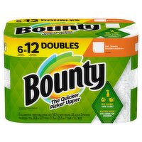 Bounty White Full Sheets Double Rolls Paper Towels, 6 count, 348 Each