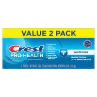 Crest Pro-Health Whitening Fluoride Toothpaste Value Pack, 4.3 oz, 2 count