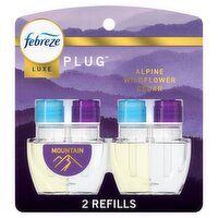 Febreze Plug Luxe Alpine Wildflower Cedar Scented Oil Refill, 0.87 fl oz, 2 count
