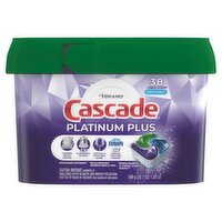 Cascade Platinum Plus Fresh Scent Dishwasher Detergent, 38 count, 1.29 lb