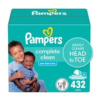 Pampers Complete Clean Wipes, 432 count