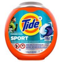 Tide+ Power Pods Sport Detergent, 25 count, 40 oz