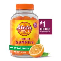 Metamucil Fiber Supplement Gummies, Orange Flavor, 105 Count
