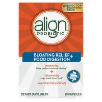 Align Bloating Relief + Food Digestion Probiotic Dietary Supplement, 28 count