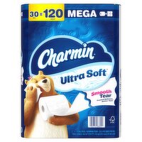 Charmin Ultra Soft Mega Bathroom Tissue Rolls, 30 count