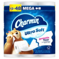 Charmin Ultra Soft Mega Bathroom Tissue Rolls, 12 count