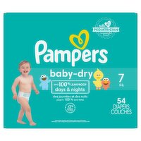 Pampers Baby-Dry Sesame Street Diapers Super Pack, Size 7, 41+ lb, 54 count