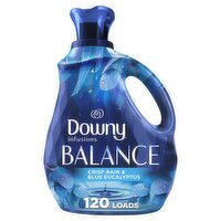 Downy Infusions Balance Crisp Rain & Blue Eucalyptus Fabric Conditioner, 120 loads, 81 fl oz, 81 Fluid ounce