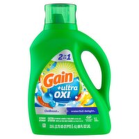 Gain +Ultra Oxi OxiBoost + Waterfall Delight 2 in 1 Detergent, 61 loads, 88 fl oz liq