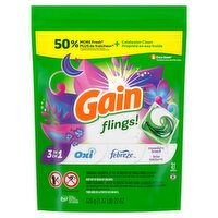 Gain Flings! Febreze Oxi 3 in 1 Moonlight Breeze Detergent, 31 count, 1.37 lb