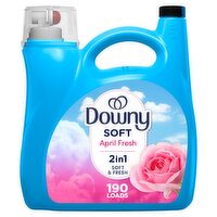 Downy Soft April Fresh 2 in 1 Fabric Softener, 190 loads, 140 fl oz, 140 Fluid ounce