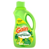 Gain Liquid Fabric Softener, Original Scent, 44 FL OZ LIQ., 60 Loads, Smooth Touch - softness you c, 44 Fluid ounce