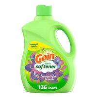 Gain Liquid Fabric Softener, Moonlight Breeze Scent, 100 FL OZ, 136 Loads, Smooth Touch - softness 