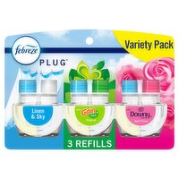 Febreze Plug In Air Freshner Scented Oil Refill, Variety Pack, 3 count
