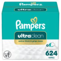 Pampers Ultraclean Baby Wipes 624 Count 8X
