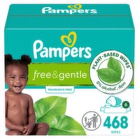 Pampers Ultraclean Fragrance Free Wipes, 468 count