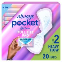 Always Heavy Flow Unscented Flexi-Wings Pocket Pads, 20 count