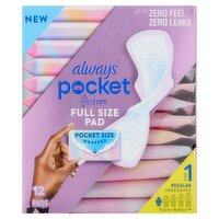 Always Pocket Flexform Regular Unscented Full Size Pads, Size 1, 12 count