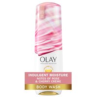 Olay Indulgent Moisture Body Wash Infused with Vitamin B3, 20 fl oz, Notes of Rose and Cherry Crème