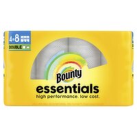 Bounty Paper Towels Essentials Select-A-Size, 4 Double Rolls, White, 108 Sheets Per Roll

