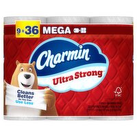 Charmin Ultra Strong Bathroom Tissue Mega Rolls, 9 count